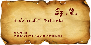 Szántó Melinda névjegykártya